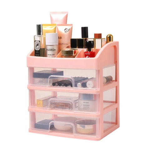 Three-Layer Plastic Desktop Organizer Box with Drawers for Home Office Storage And Organization
