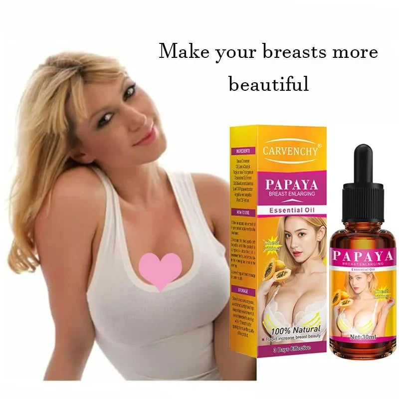 Breast Enlargement Essential Oil Farming Enhancement Breast Enlarge Big Bust Enlarging Bigger Lift Papaya Chest Massage Care Oil